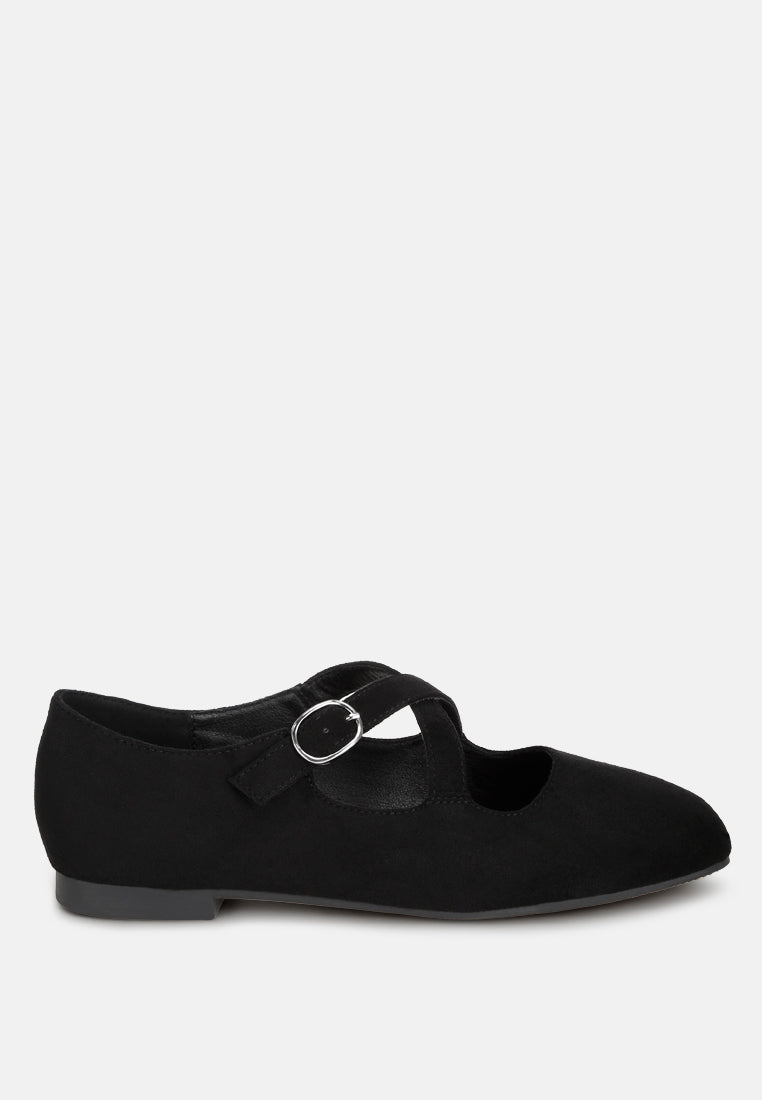 Vonily Criss Cross Straps Ballet Flats