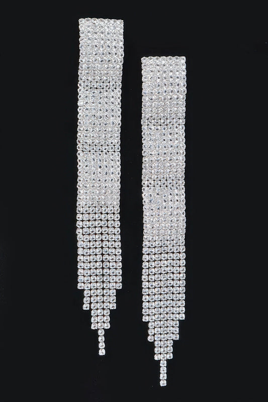 Rhinestone Fringe Earring