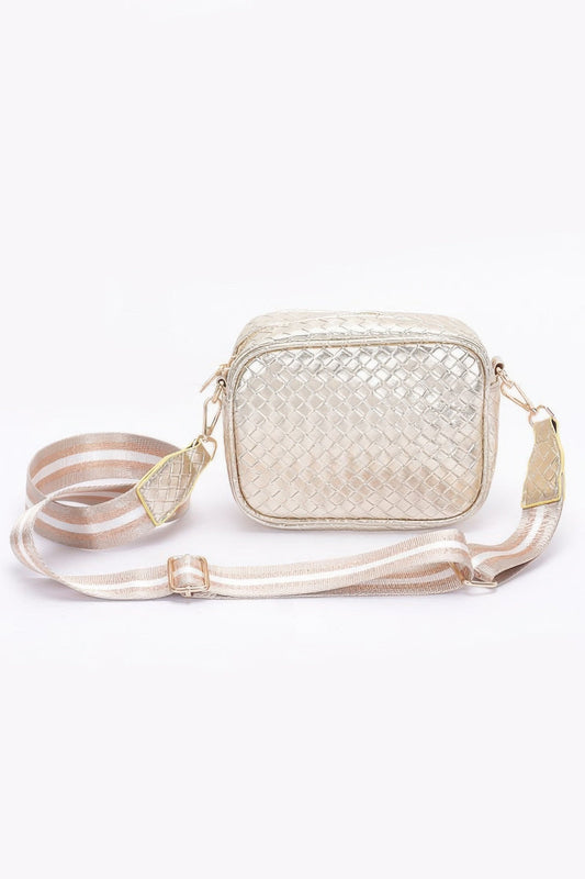 ASTOR Metallic Camera Crossbody Bag