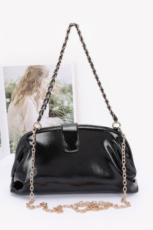 TREVISO Patent Enamel Frame Shoulder Bag