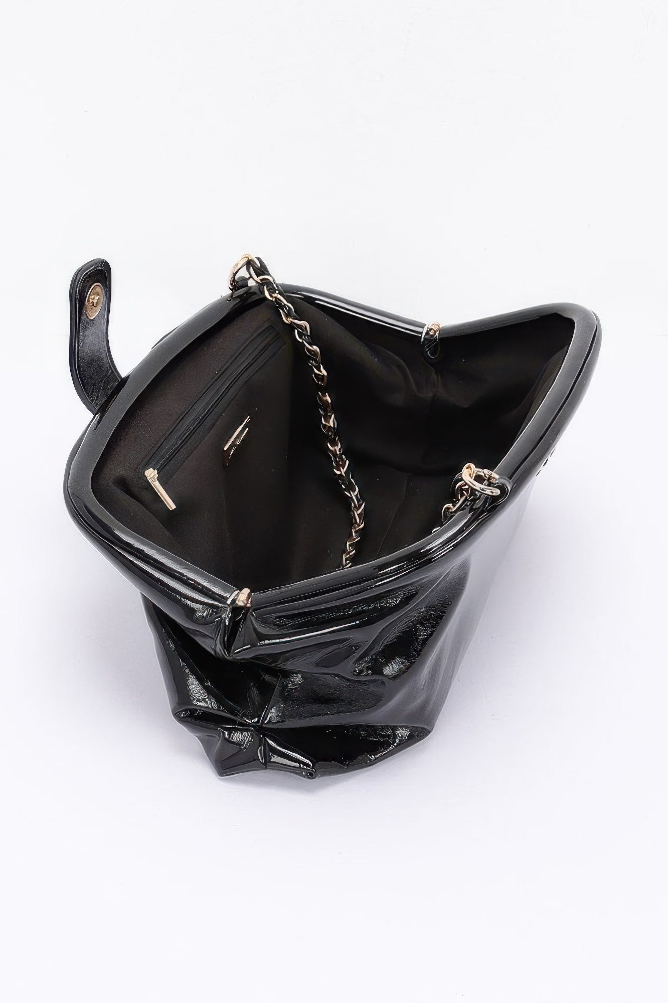 TREVISO Patent Enamel Frame Shoulder Bag