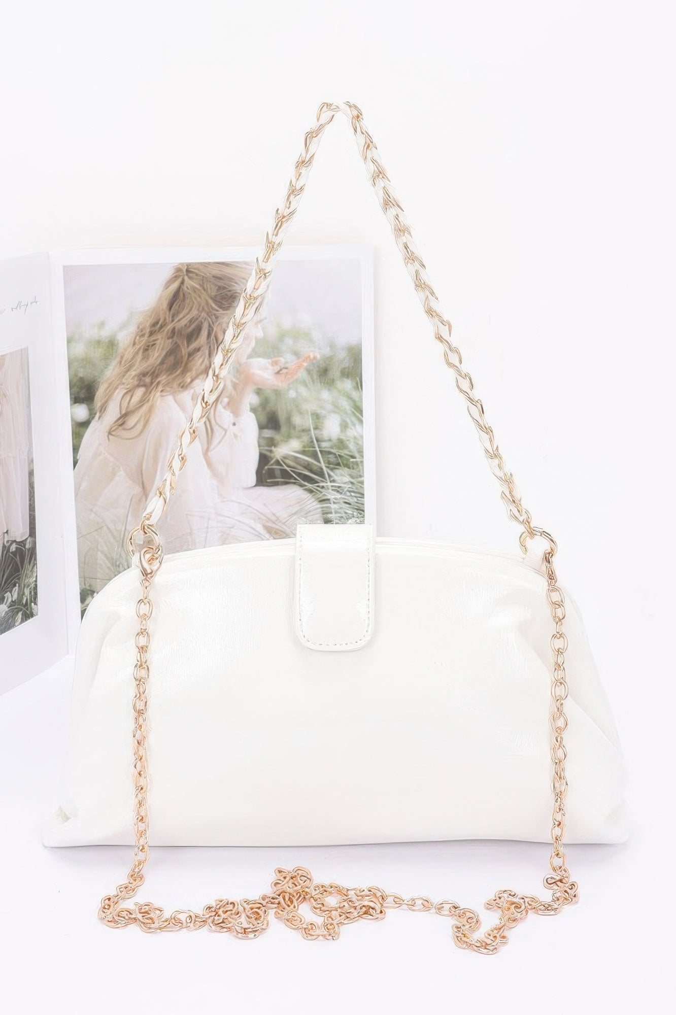 TREVISO Patent Enamel Frame Shoulder Bag