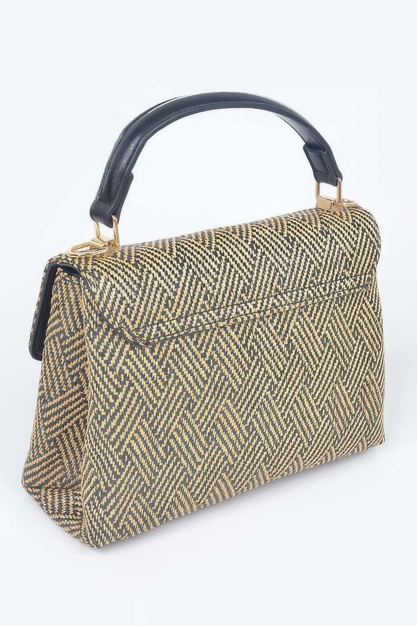 MONTAUK Woven Straw Top Handle Bag