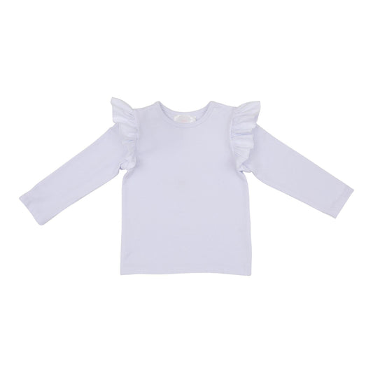 White Ruffle Tee