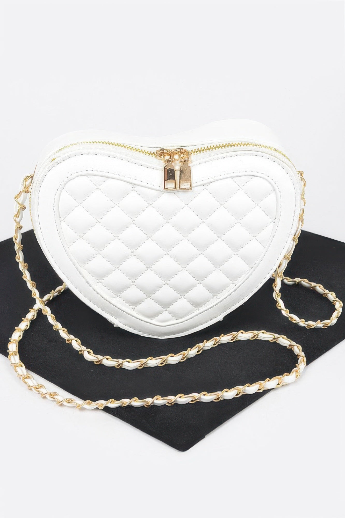 VALENTINE Quilted Heart Crossbody Bag