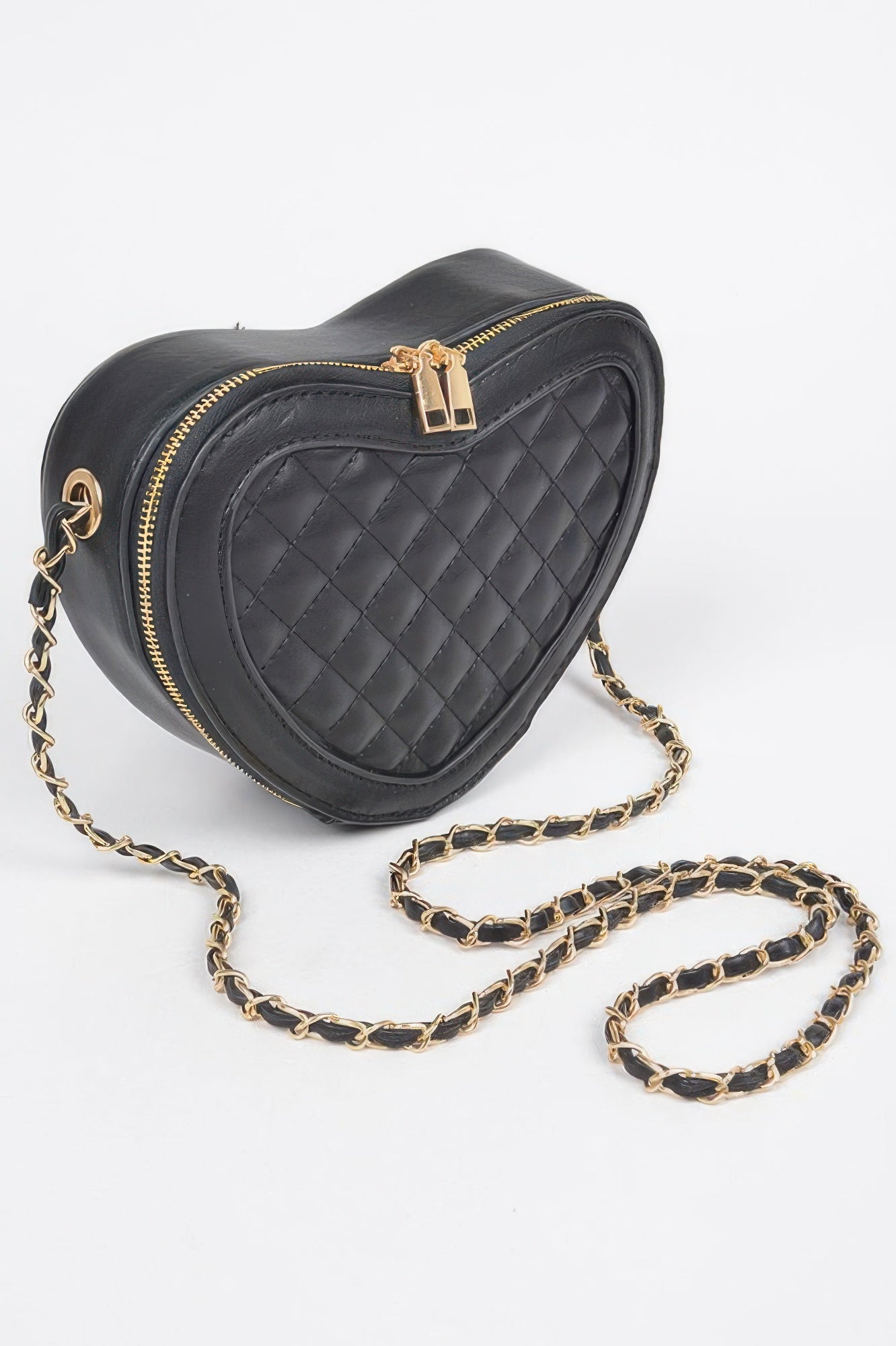 VALENTINE Quilted Heart Crossbody Bag