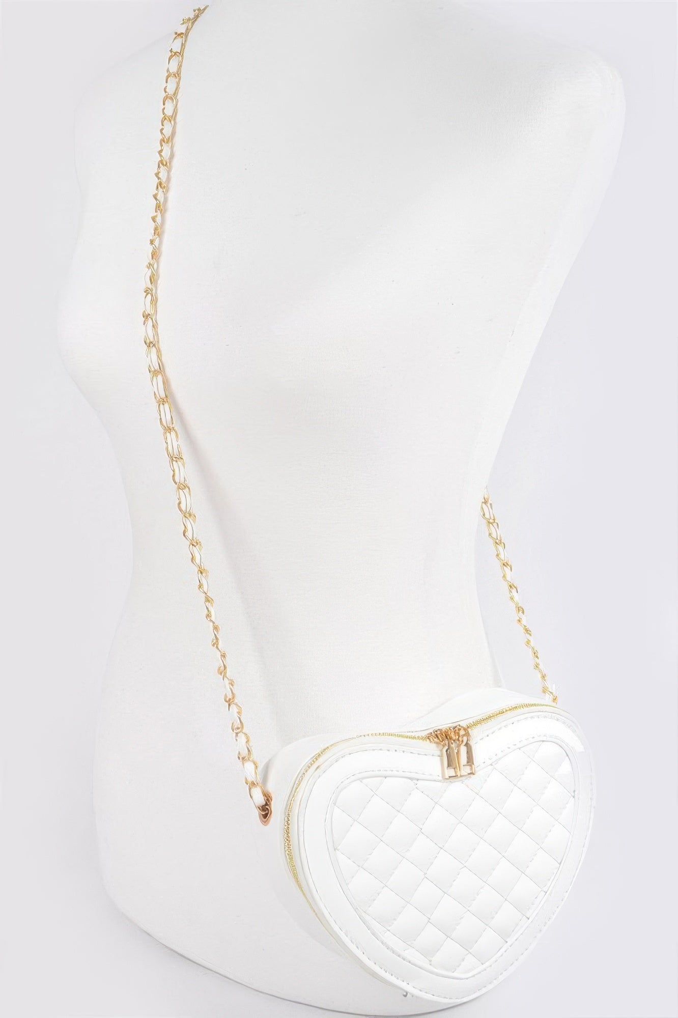 VALENTINE Quilted Heart Crossbody Bag