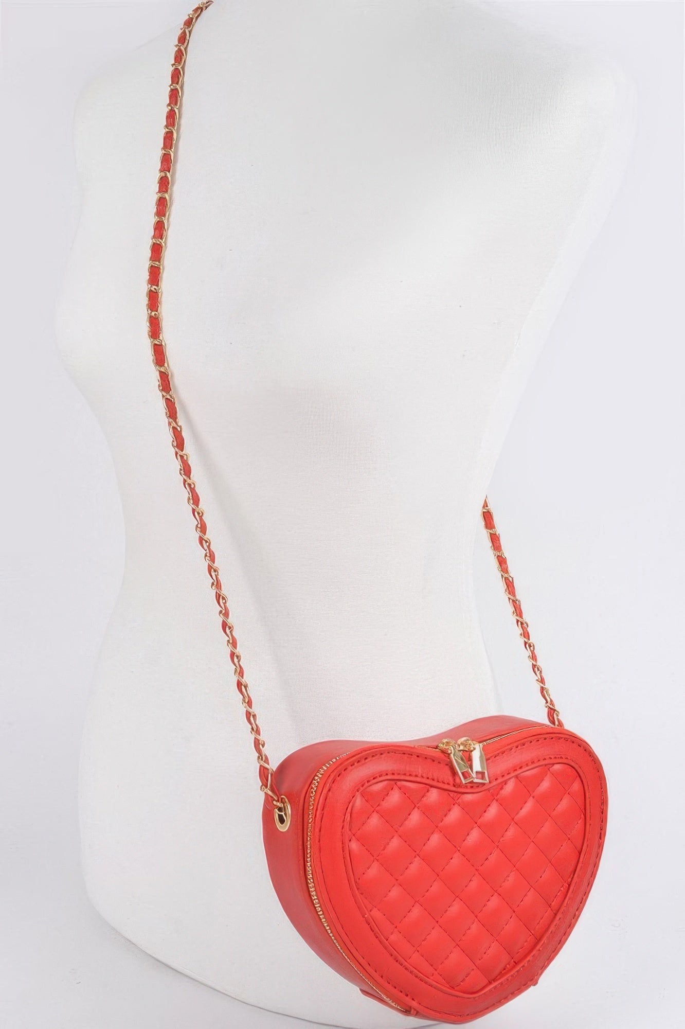 VALENTINE Quilted Heart Crossbody Bag