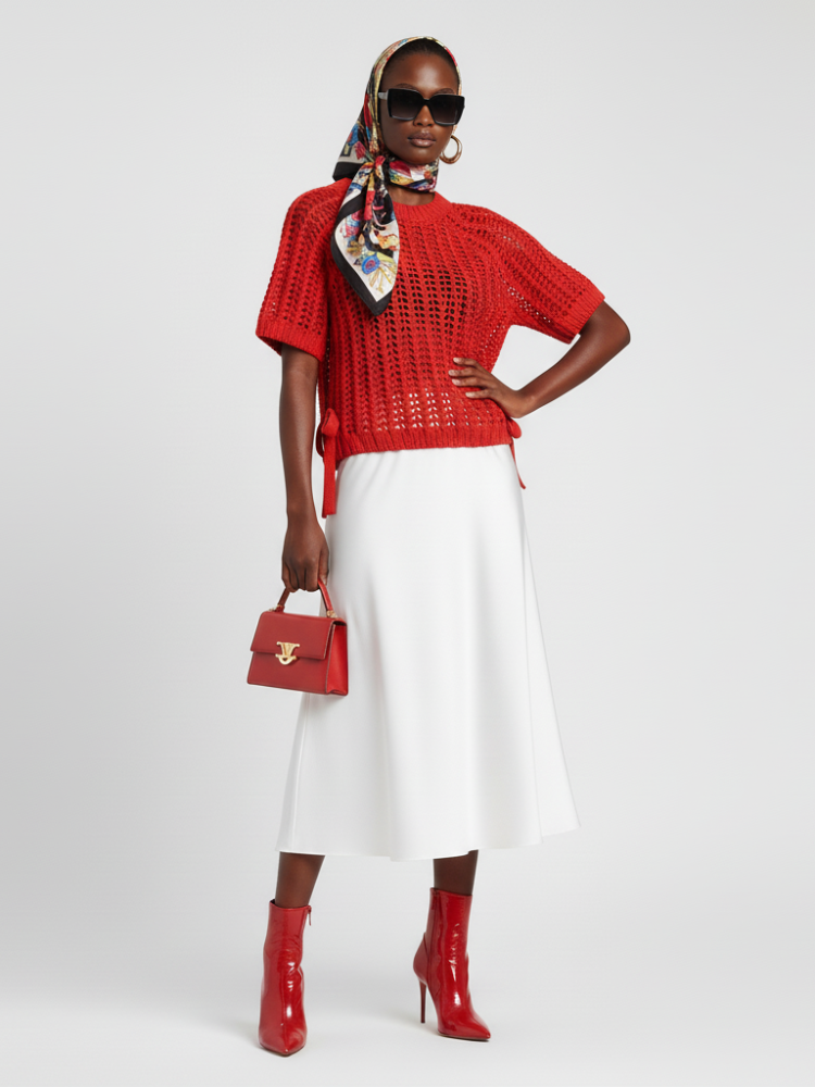 LITTLE ITALY Open-Knit Sweater