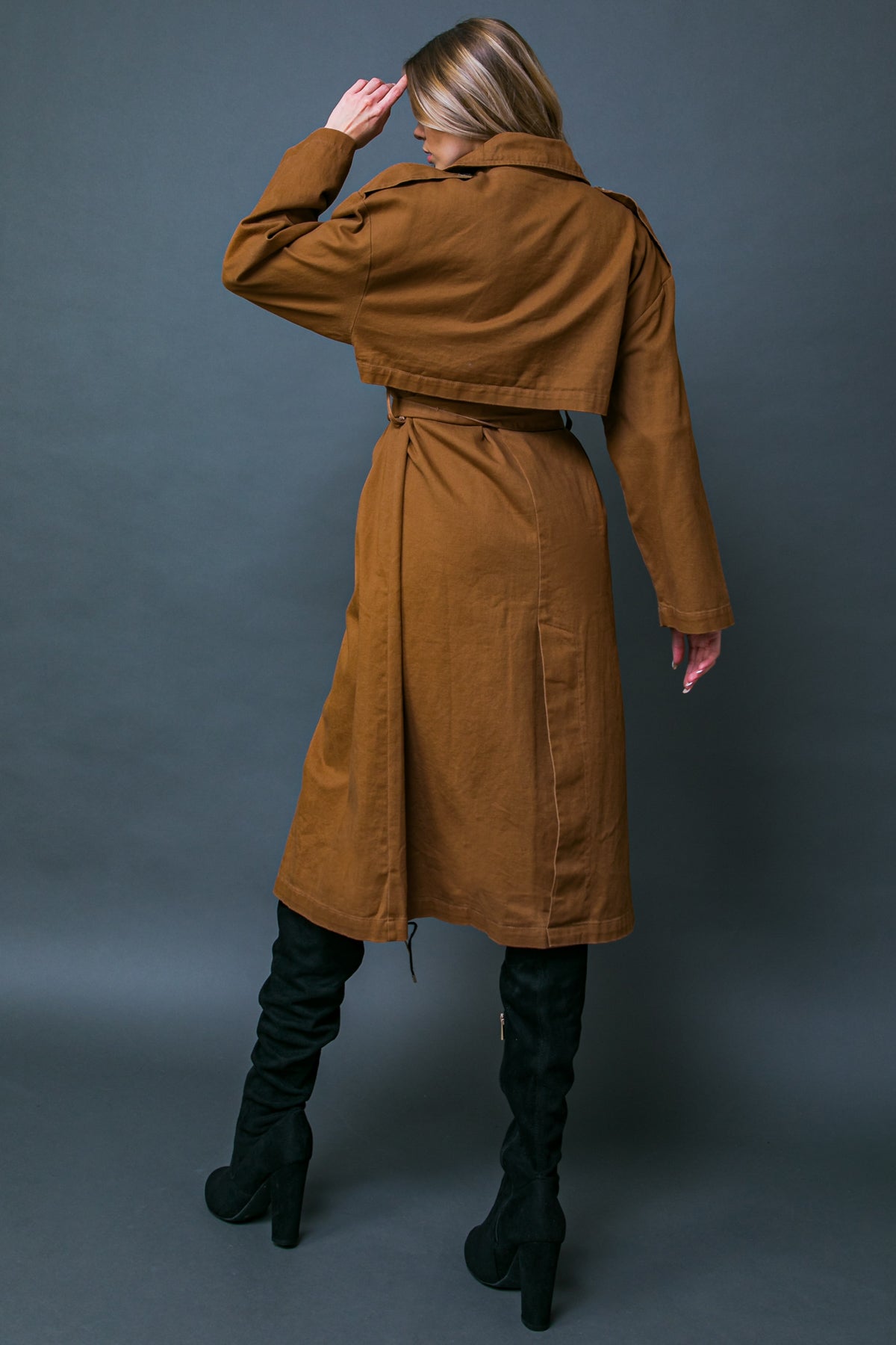 Women On The Moon Woven Trench Coat