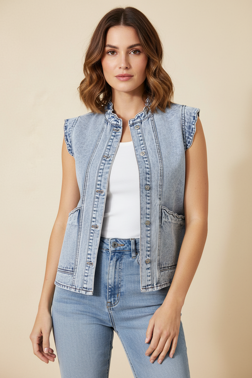 Ava Trim Patch Front Vest