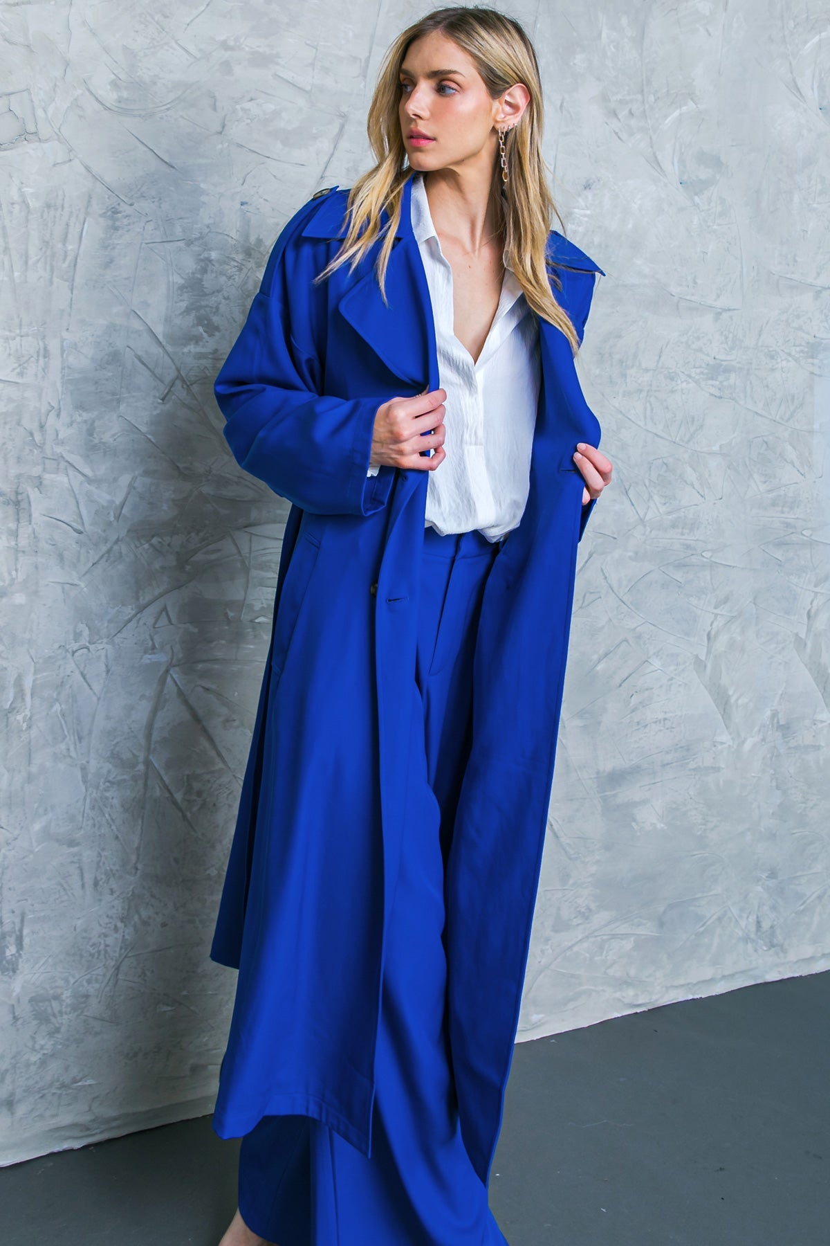 Boss Babe Woven Trench Coat