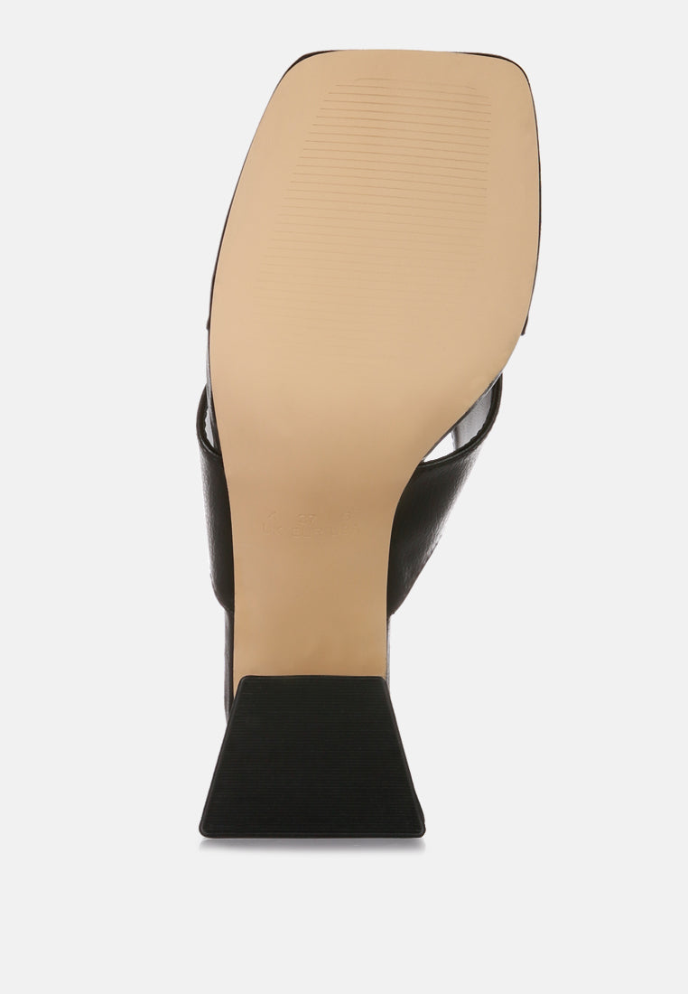 Muse Me Square Toe Thong Block Heel Sandals