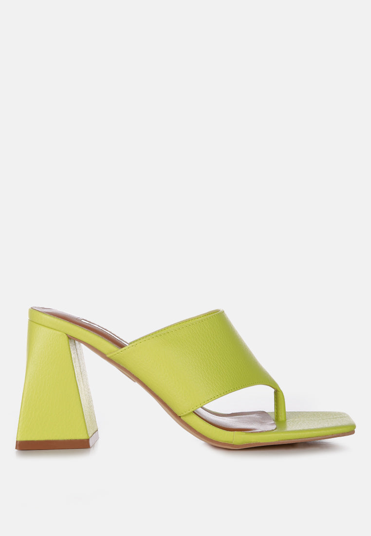 Muse Me Square Toe Thong Block Heel Sandals