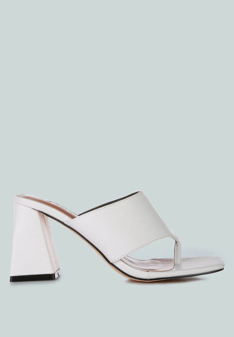 Muse Me Square Toe Thong Block Heel Sandals