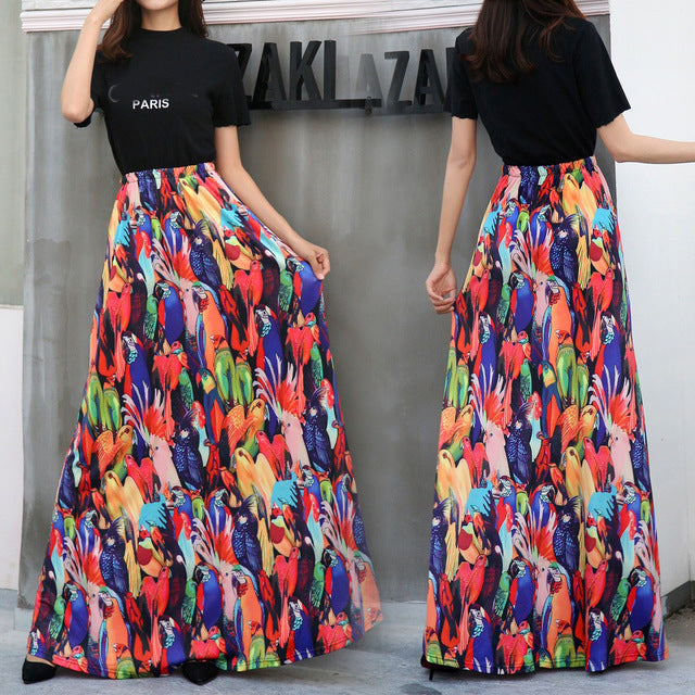 Women's Bud Skirt Mouse Waist Long Skirts