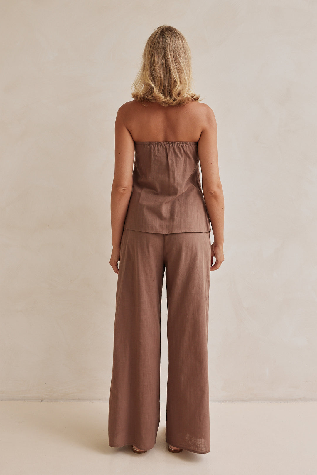 Chocolate Brown Linen Co-ord Set