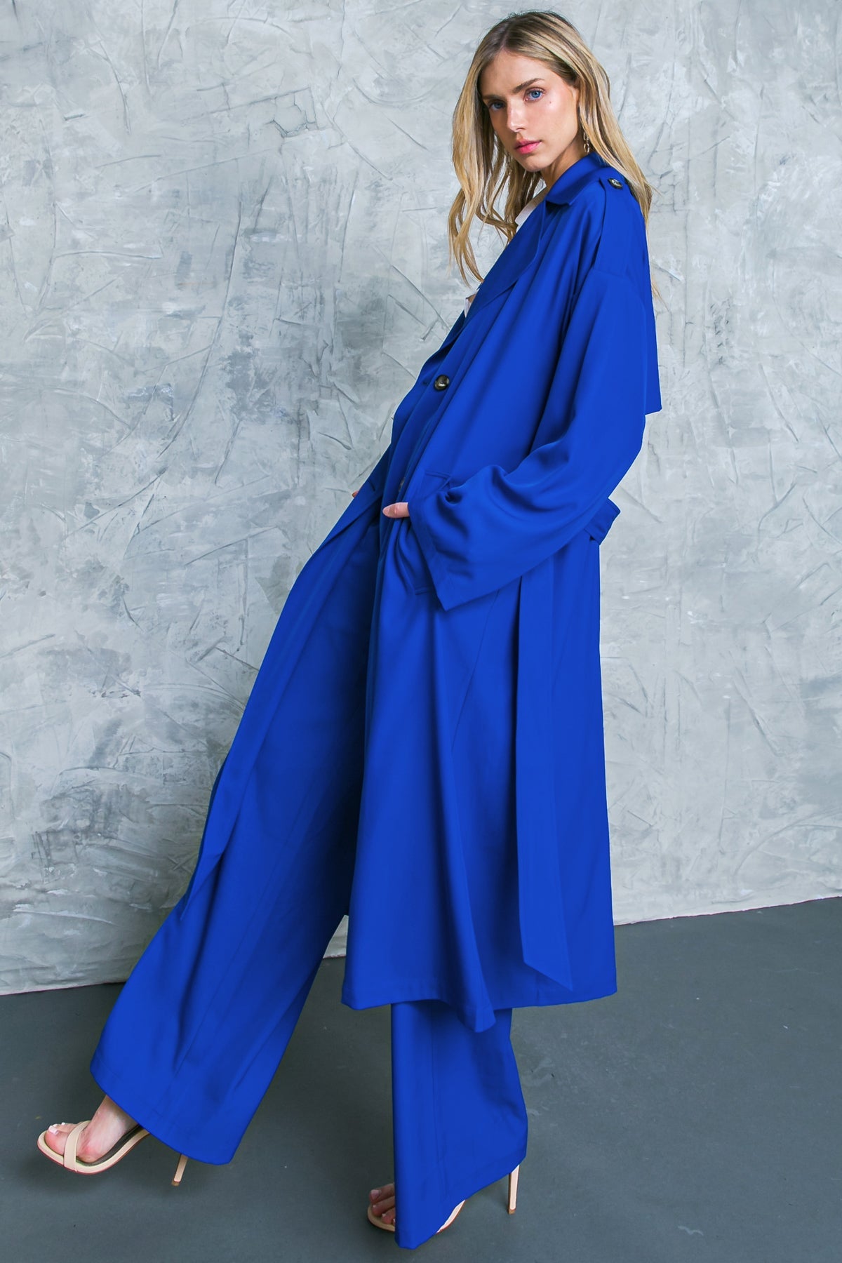 Boss Babe Woven Trench Coat